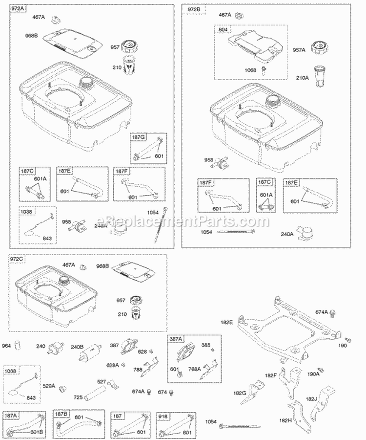 Air Cleaners Diagram and Parts List for 305440-1409-E1  Briggs and Stratton Engine